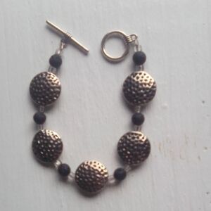 Elegant Black and Silver Bracelet